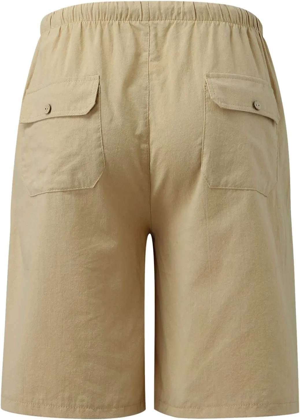 2024 Women's Drawstring Waist Shorts Summer Casual Short Length Pants Solid Straight Legs All-Match Walking Cycling Shorts