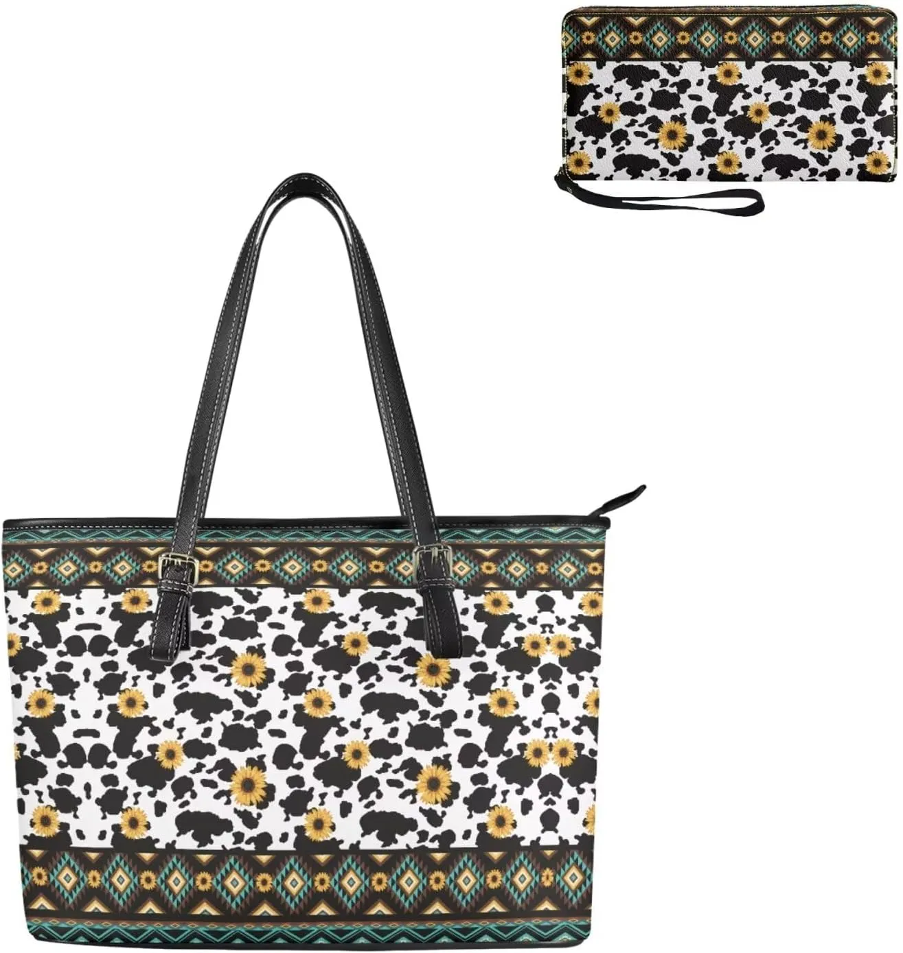2pcs Purses for Women Wallet Shoulder Bag Top Handle Hand for Daliy Use
