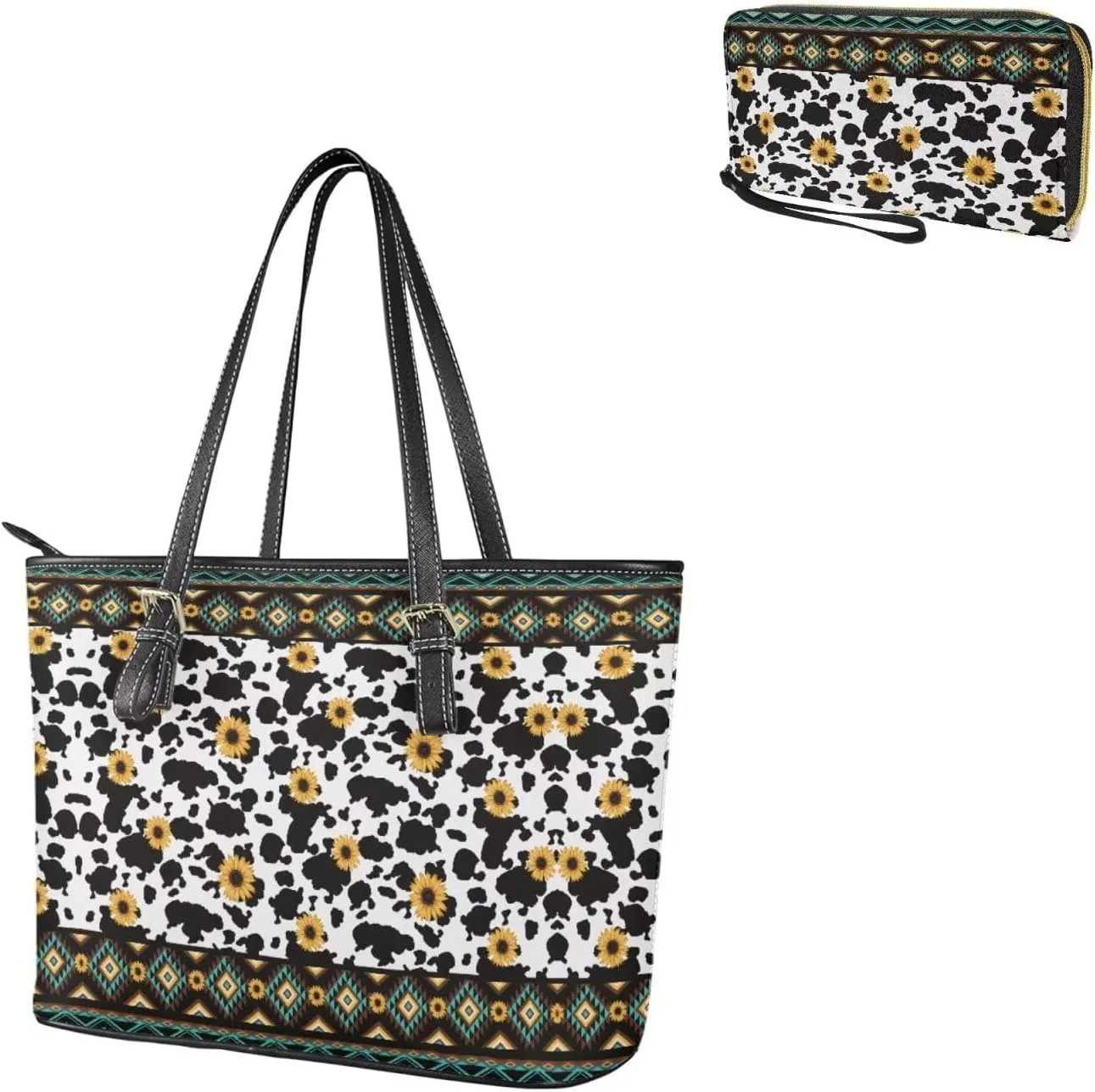 2pcs Purses for Women Wallet Shoulder Bag Top Handle Hand for Daliy Use