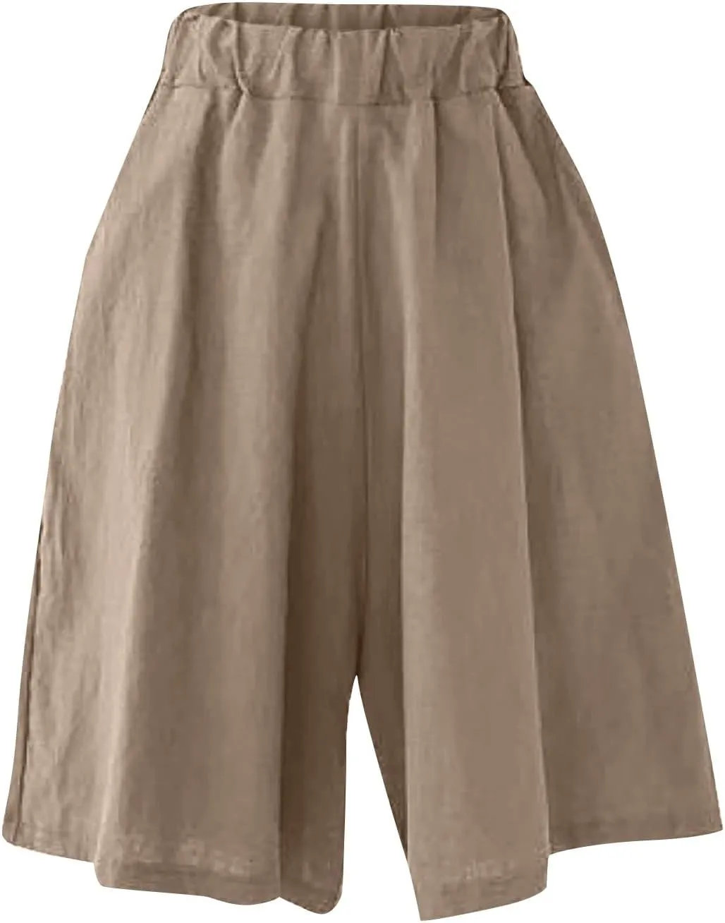 ADHOWBEW Womens Bermuda Shorts Knee Length Casual Sporty Walking Elastic Loose Lounge Beach Summer High Waisted Shorts