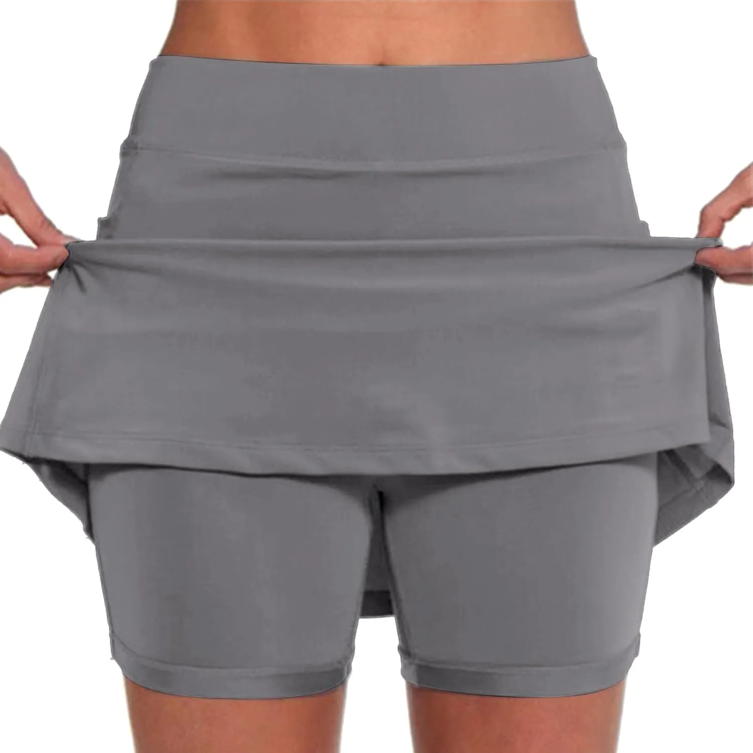 aihihe Golf Skirts for Women with Shorts Longer Shorts for Women Gym Bike Shorts Women Tummy Control Pockets