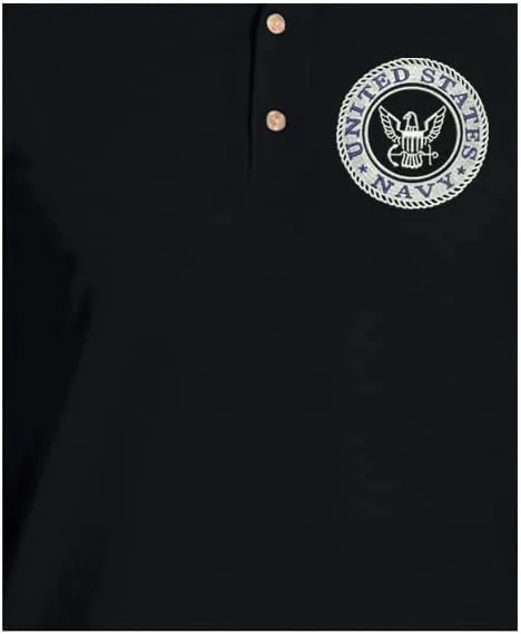 ALLNTRENDS Men's Polo T Shirt US Navy Embroidered Army Top USA American Soldier