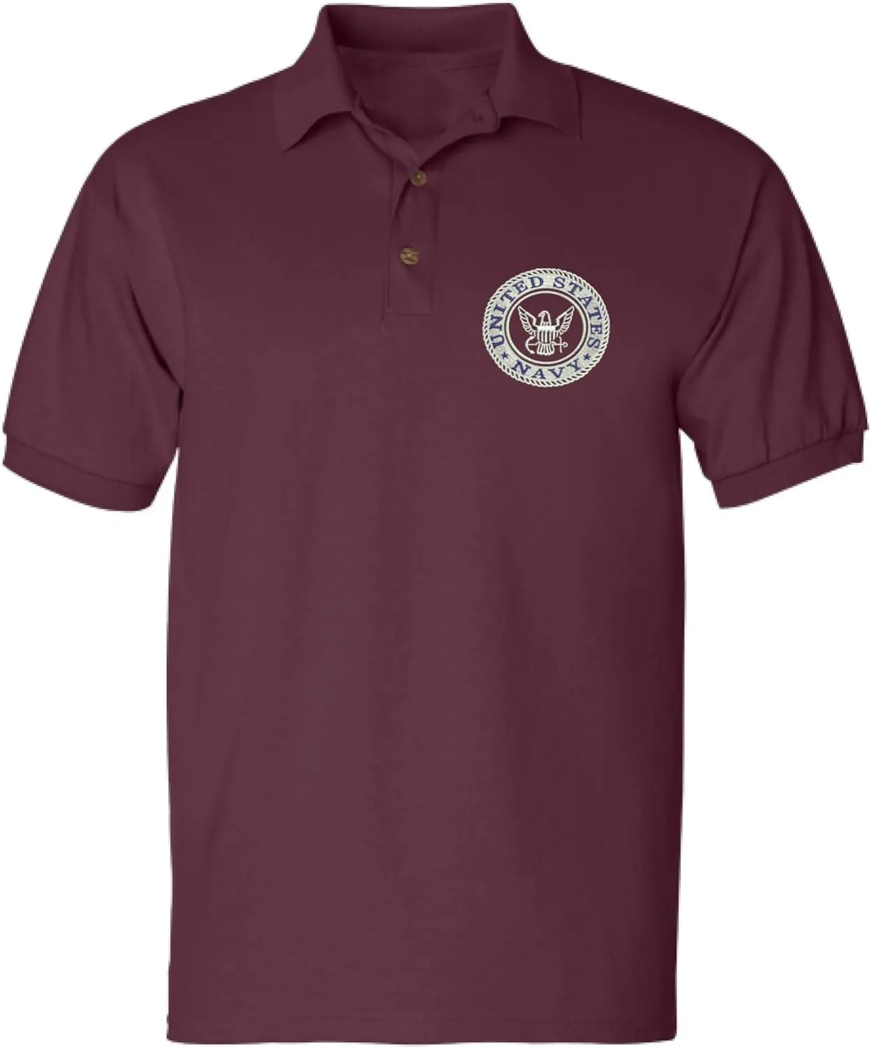 ALLNTRENDS Men's Polo T Shirt US Navy Embroidered Army Top USA American Soldier
