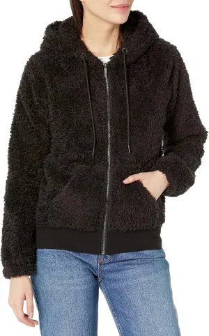 Andrew Marc Women's Teddy Fleece Full Zip Hooded Jacket