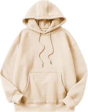 ANRABESS Women's Oversized Fleece Hoodies Basic Pullover Sweatshirt Fall Fashion 2025 Outfits Trendy Y2k Teens Preppy Clothes