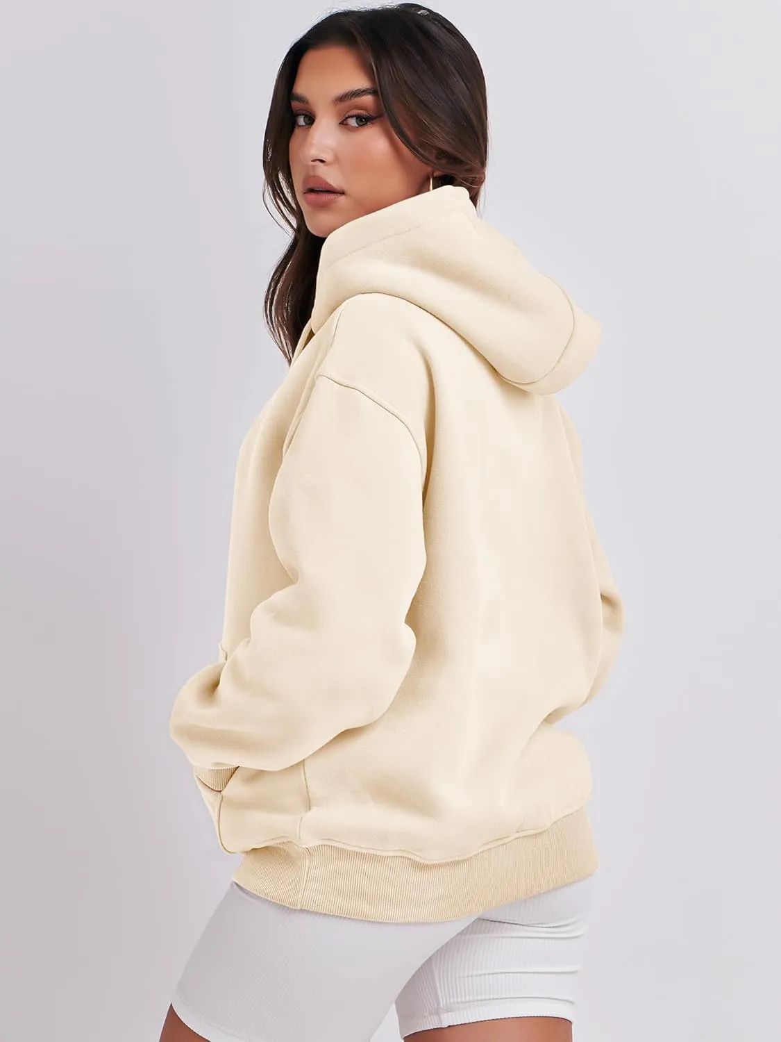 ANRABESS Women's Oversized Fleece Hoodies Basic Pullover Sweatshirt Fall Fashion 2025 Outfits Trendy Y2k Teens Preppy Clothes