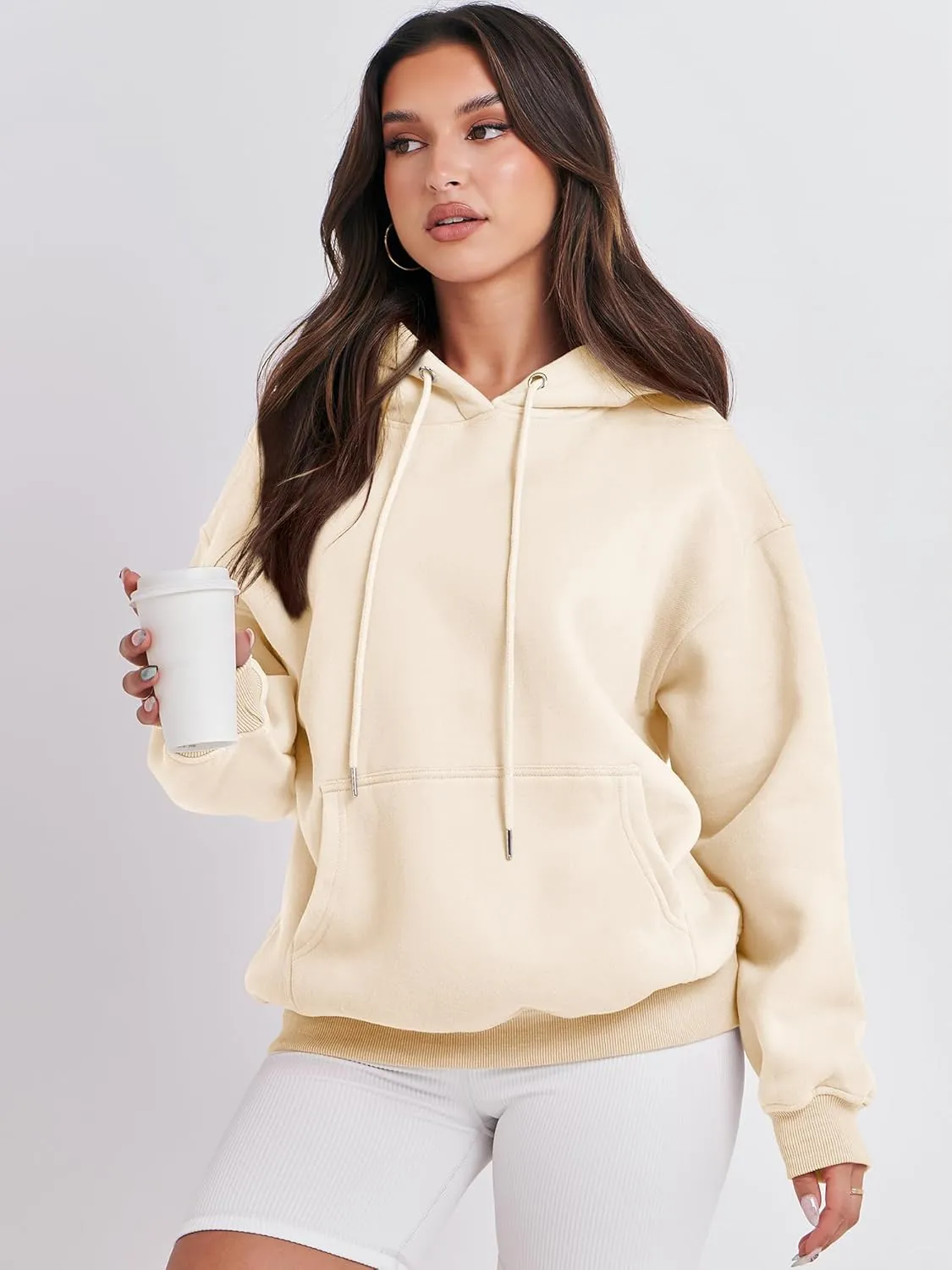 ANRABESS Women's Oversized Fleece Hoodies Basic Pullover Sweatshirt Fall Fashion 2025 Outfits Trendy Y2k Teens Preppy Clothes