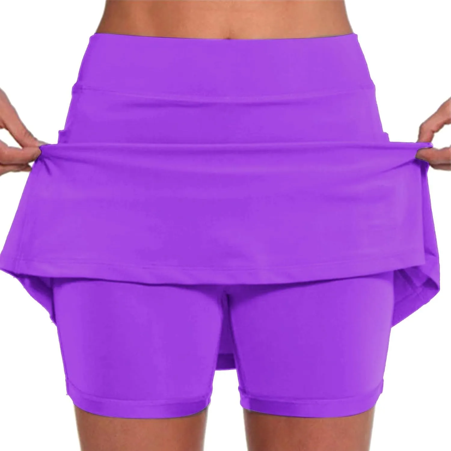 Athletic Skirt with Shorts for Women Golf Skirts High Waisted Tennis Tummy Control Plus Size Skort with Pockets