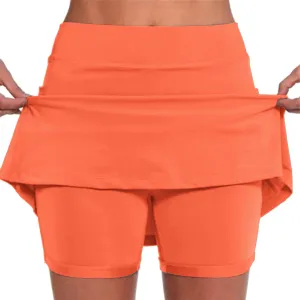 Athletic Skirt with Shorts for Women Golf Skirts High Waisted Tennis Tummy Control Plus Size Skort with Pockets