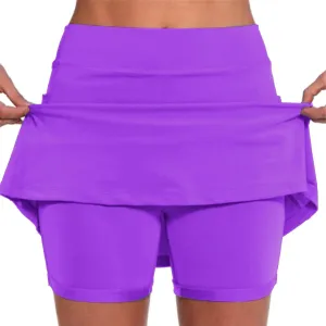 Athletic Skirt with Shorts for Women Golf Skirts High Waisted Tennis Tummy Control Plus Size Skort with Pockets