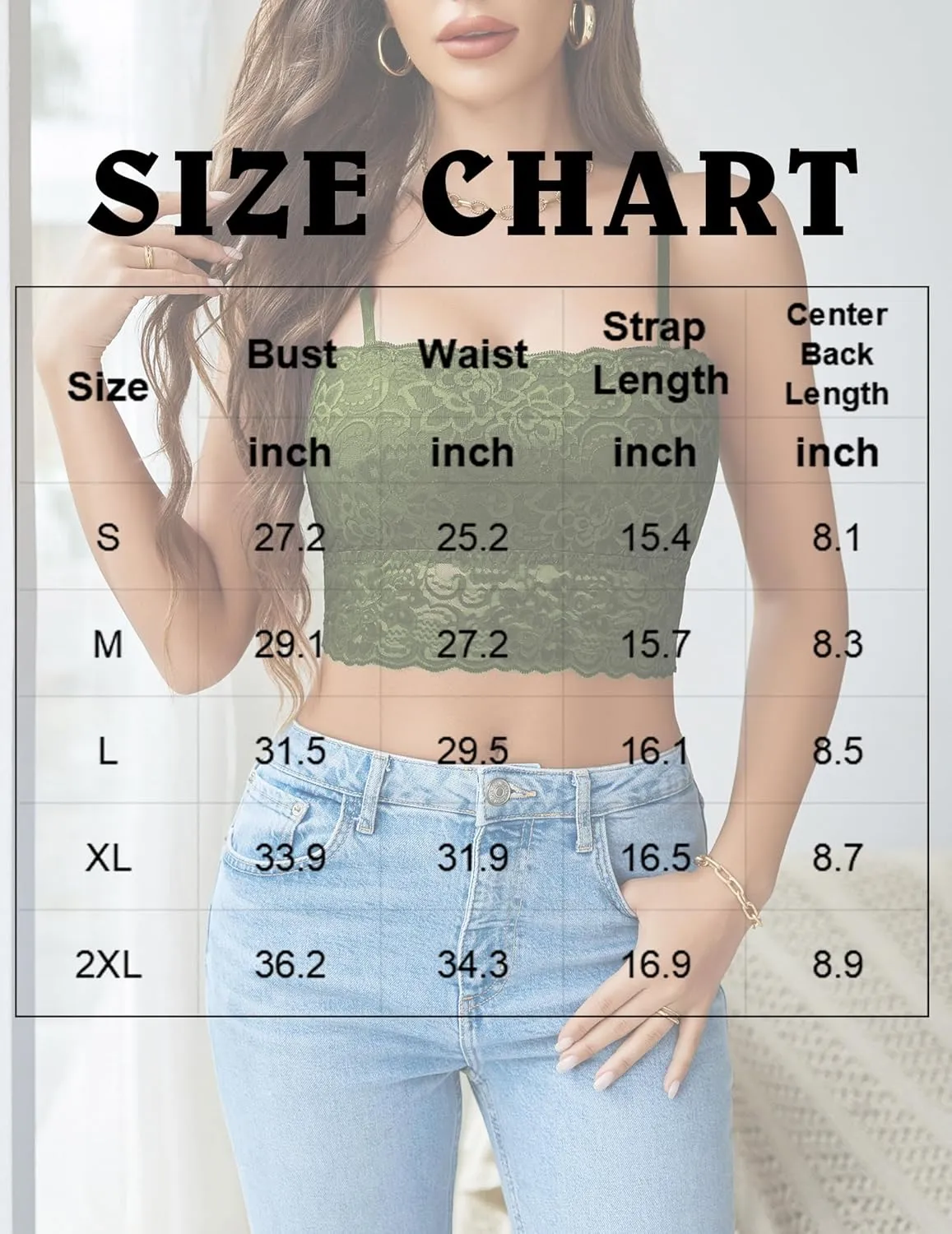Avidlove Bralettes for Women Lace Spaghetti Strap Tank Top Tube Slim Basic Camisole