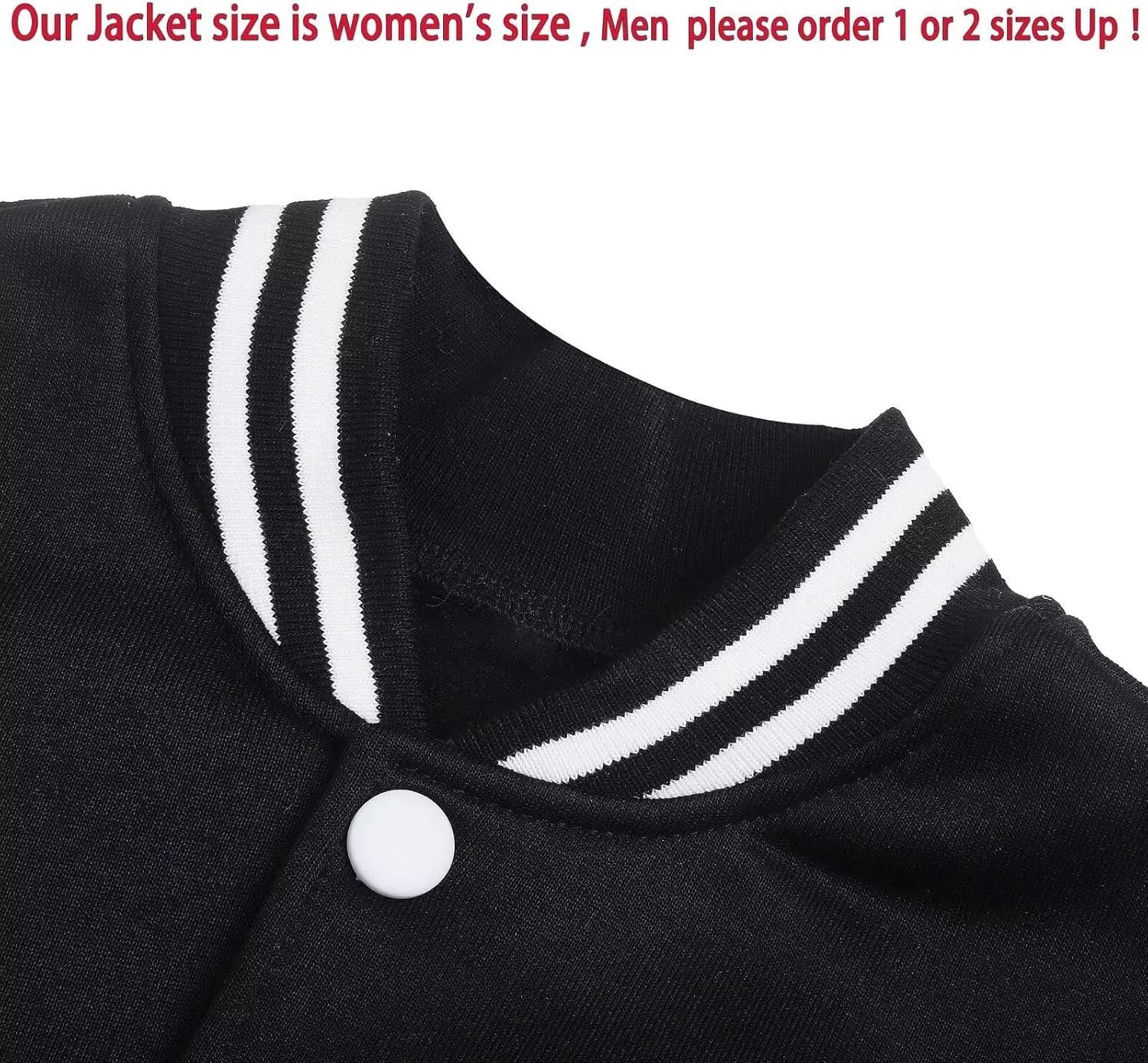 babyhealthy Women's Men's Varsity Baseball Jacket Casual Letterman Bomber Jacket Windbreaker Lightweight Jacket Coat