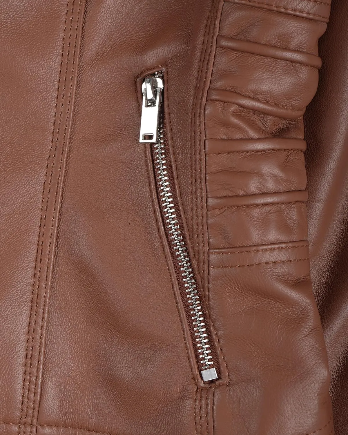 Blingsoul Leather Jacket Women - Real Lambskin Womens Leather Jackets with Removable Hood