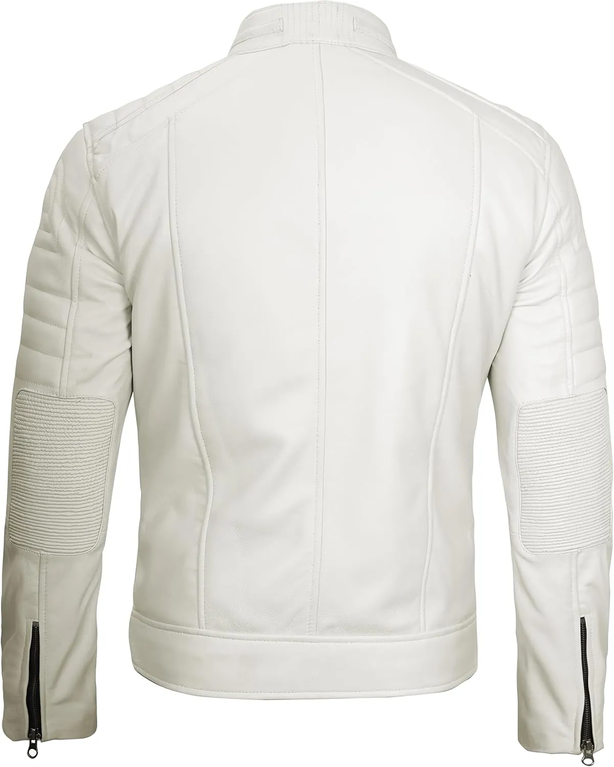 Blingsoul Real Lambskin Men's Leather Jackets - Cafe Racer Style Premium Leather Jacket Men