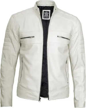 Blingsoul Real Lambskin Men's Leather Jackets - Cafe Racer Style Premium Leather Jacket Men