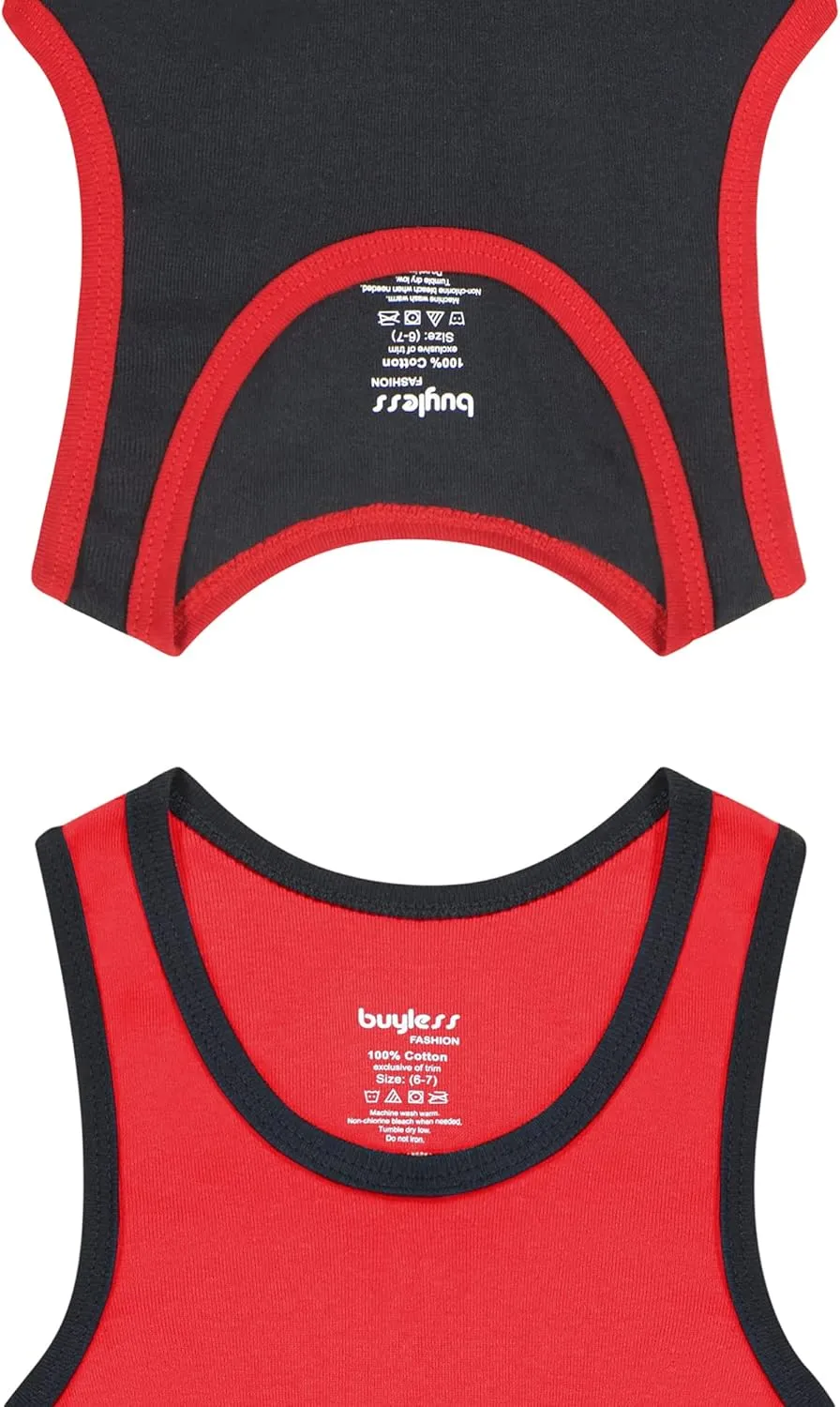 Buyless Fashion Boys Scoop Neck Tagless Undershirts Soft Cotton Tank Top (10 Pack)