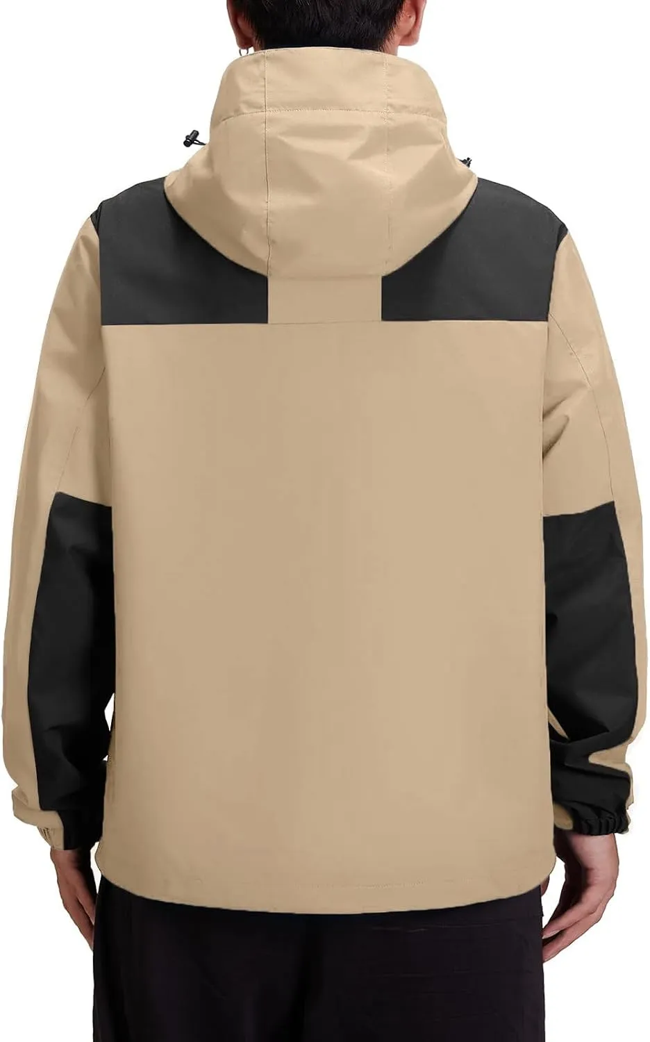 CAMEL CROWN Men's Waterproof Jacket Rain Coat Windbreaker Hooded for Outdoor Hiking Climbing Traveling