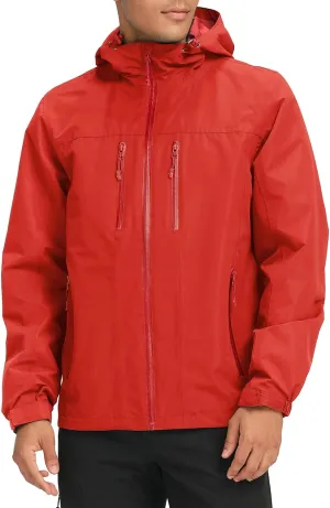 CAMEL CROWN Men's Waterproof Shell Jacket Windbreaker Hooded Rain Coat for Outdoor Hiking Climbing Traveling
