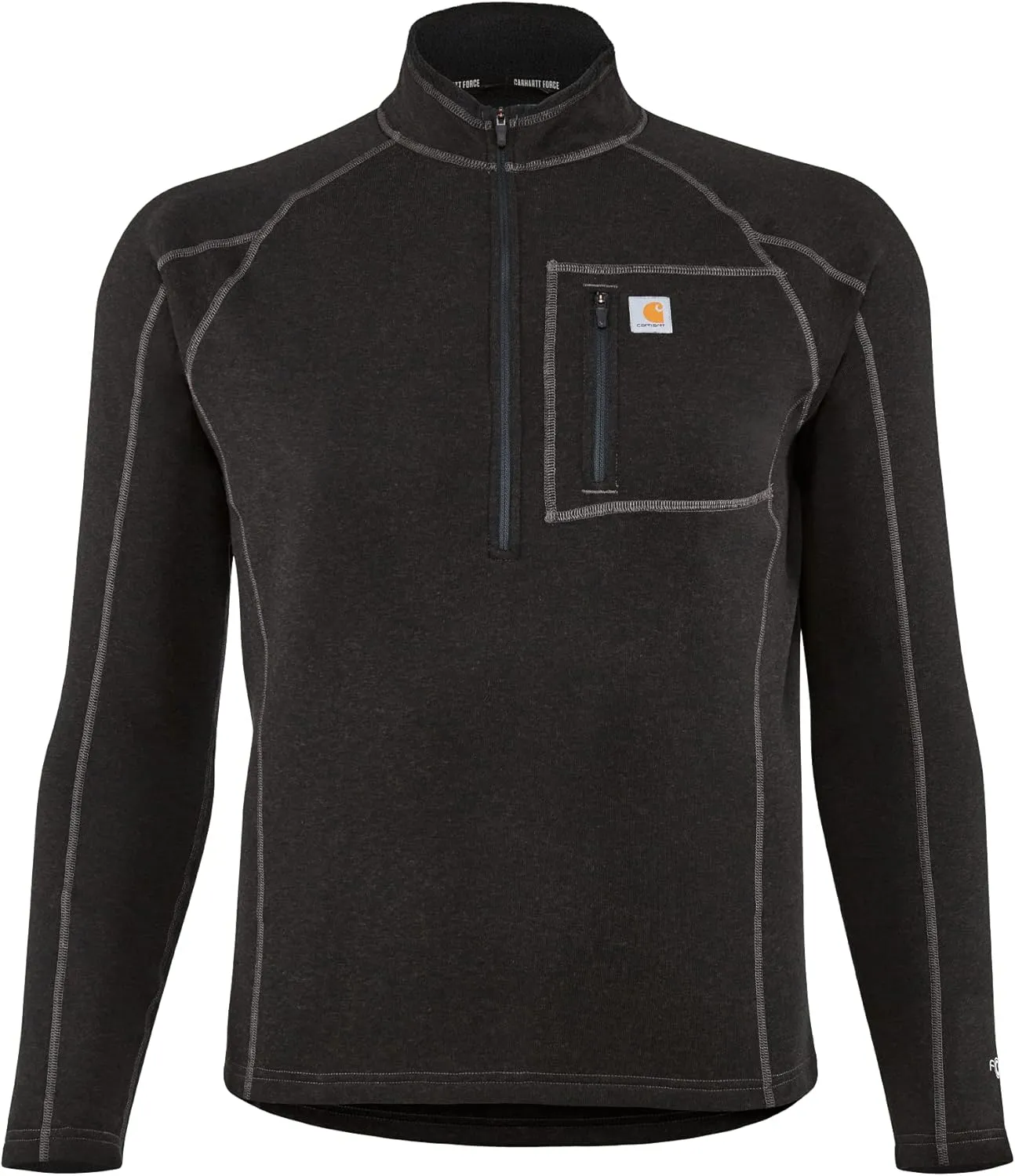 Carhartt Men's Force Heavyweight Synthetic Wool-Blend Fleece Base Layer Quarter-Zip Top
