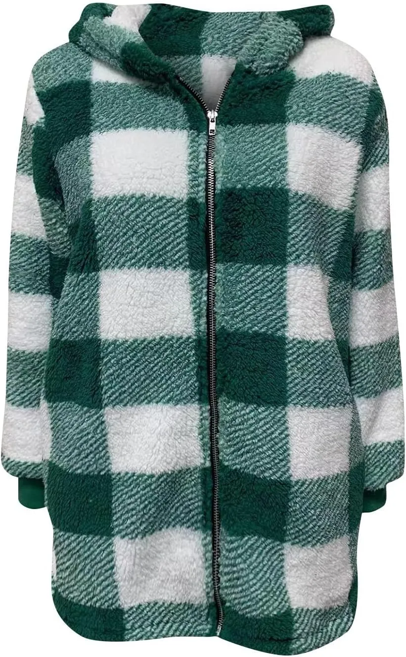 ChicCrate Womens Plaid Shacket Jacket 2025 Fall Winter Clothes Fashion Outfits Long Sleeve Coats