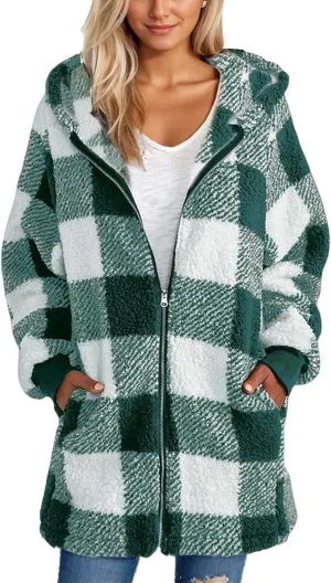 ChicCrate Womens Plaid Shacket Jacket 2025 Fall Winter Clothes Fashion Outfits Long Sleeve Coats