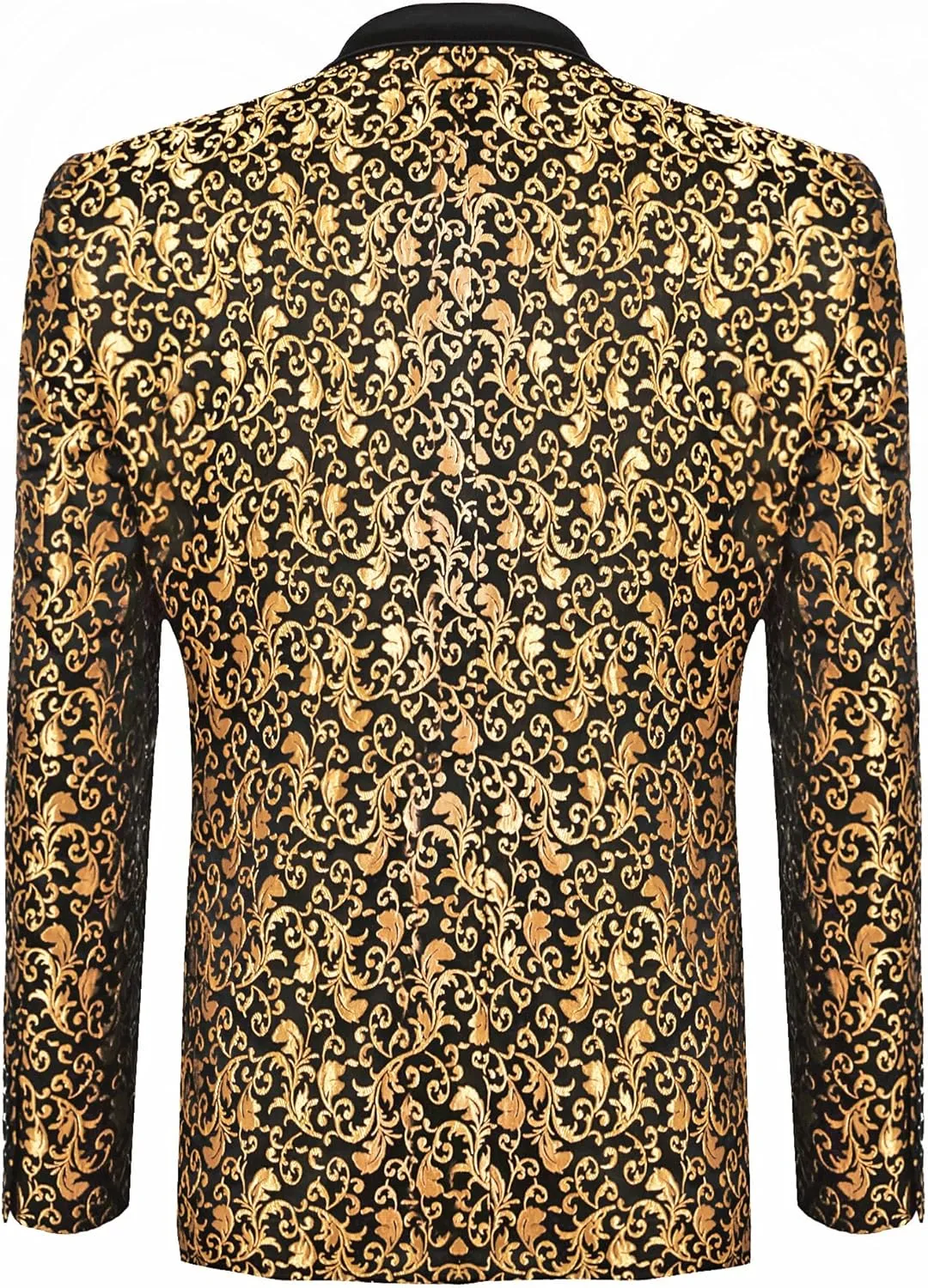 COOFANDY Men's Paisley Tuxedo Jacket One Button Dress Suit Jacket Floral Blazer for Dinner Party Prom Wedding