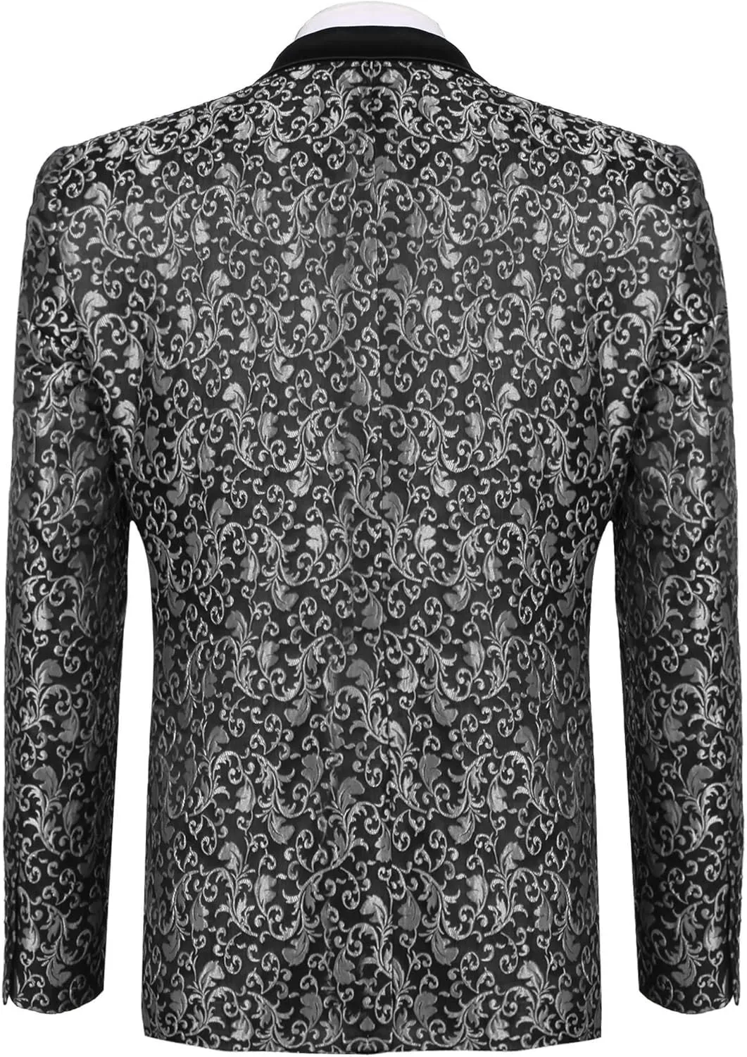 COOFANDY Men's Paisley Tuxedo Jacket One Button Dress Suit Jacket Floral Blazer for Dinner Party Prom Wedding