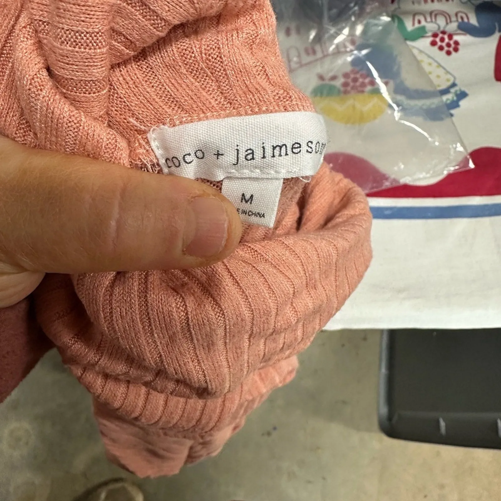 Cozy Ribbed Turtleneck Sweater in Coral
