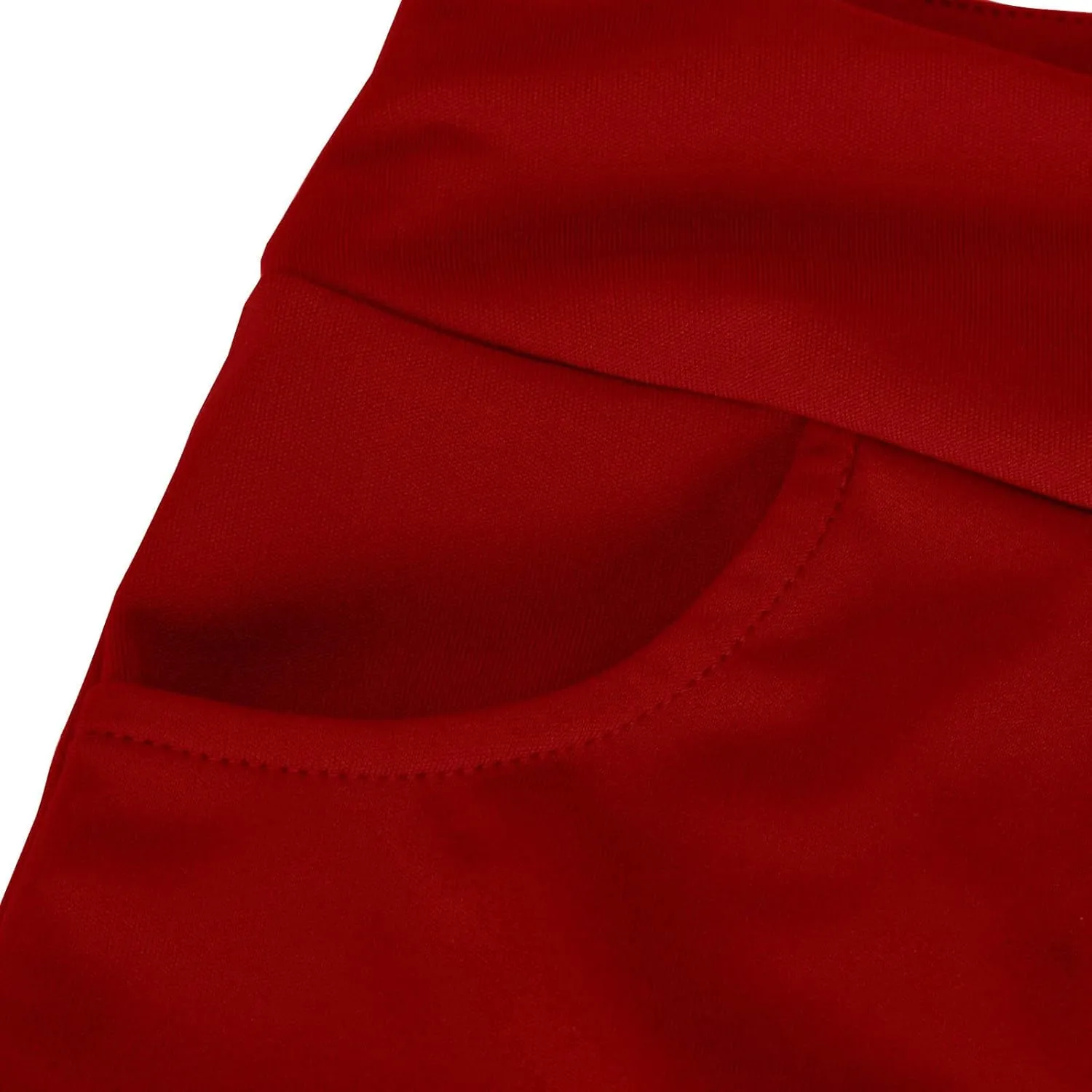 Cropped Trousers for Women Fashion Bell Bottom Pants High Elastic Waist Pants Comfy Pants Travel Pants with Pocket