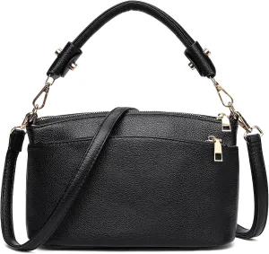 Crossbody Bag for Women, Vegan Leather Top Handle Handbags Small Shoulder Purse