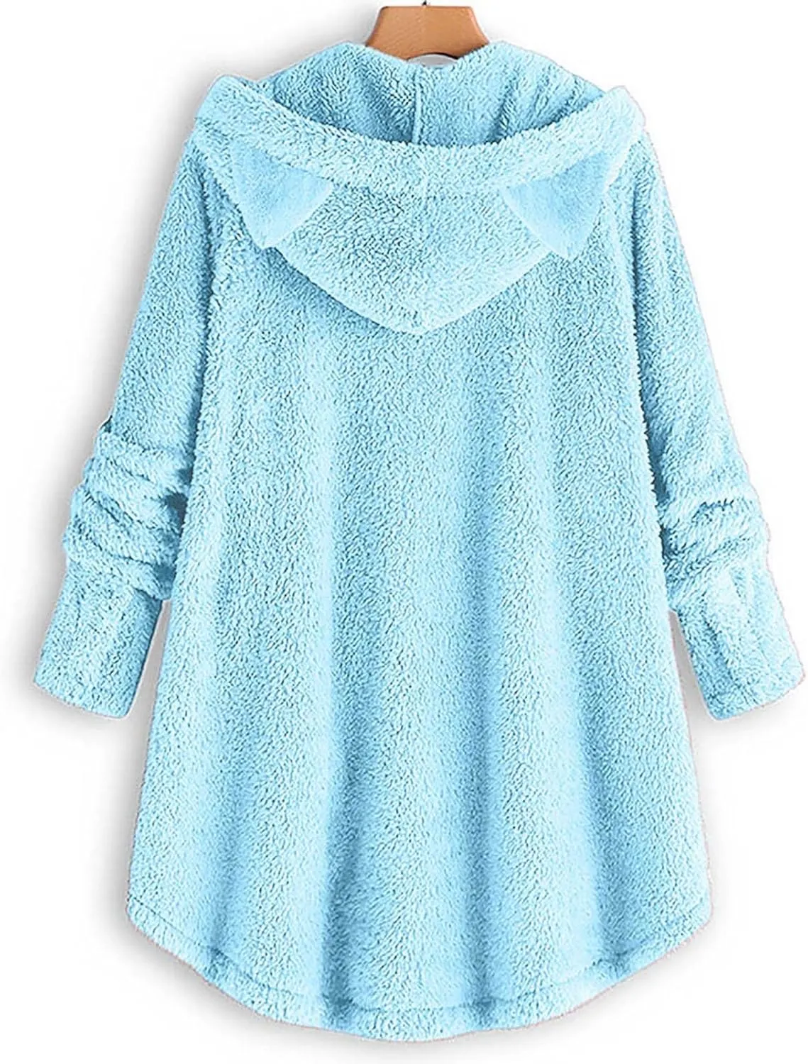 Cute Winter Coats for Women Fleece Oversized Hoodies Sherpa Jacket Plus Size Teddy Coats Button Down Casual Outwear