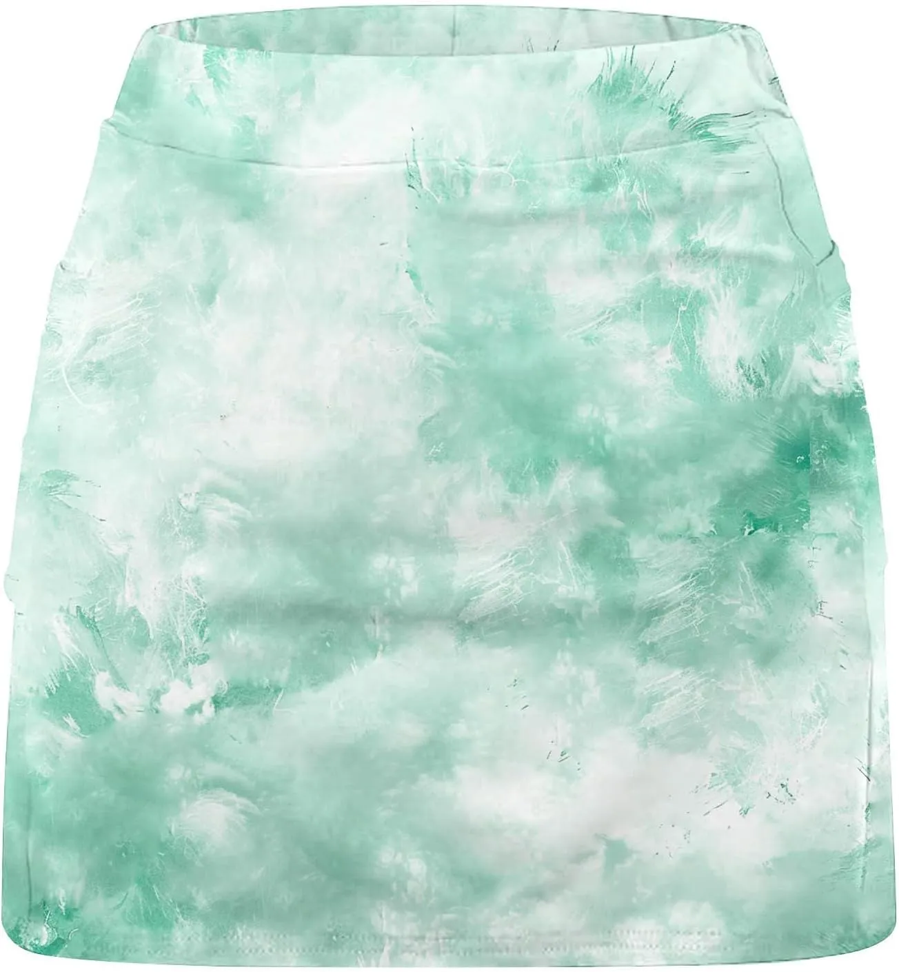 DDAPJ pyju Tie Dye Skorts for Woman Fashion High Waisted Women's Tennis Golf Skirts Plus Size Athletic Skirt with Shorts