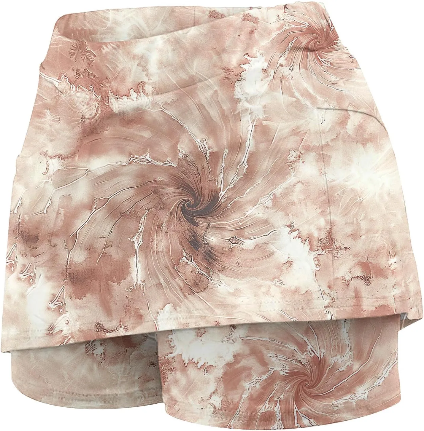 DDAPJ pyju Tie Dye Skorts for Woman Fashion High Waisted Women's Tennis Golf Skirts Plus Size Athletic Skirt with Shorts