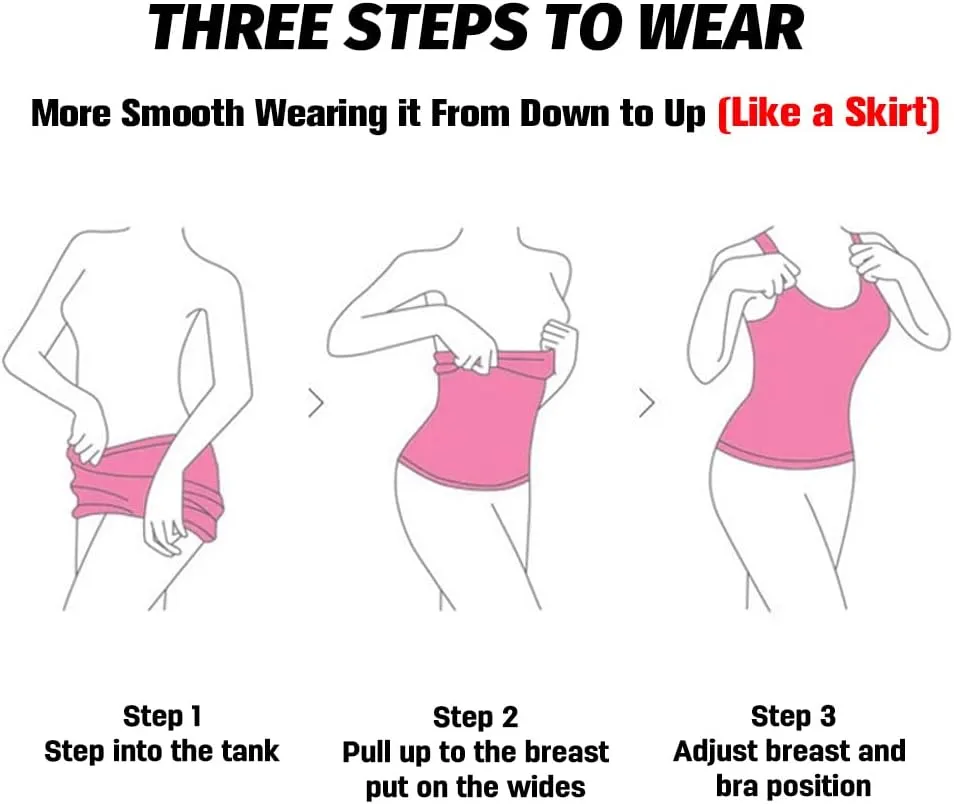 EUYZOU Women's Tummy Control Shapewear Tank Tops - Seamless Body Shaper Compression Top