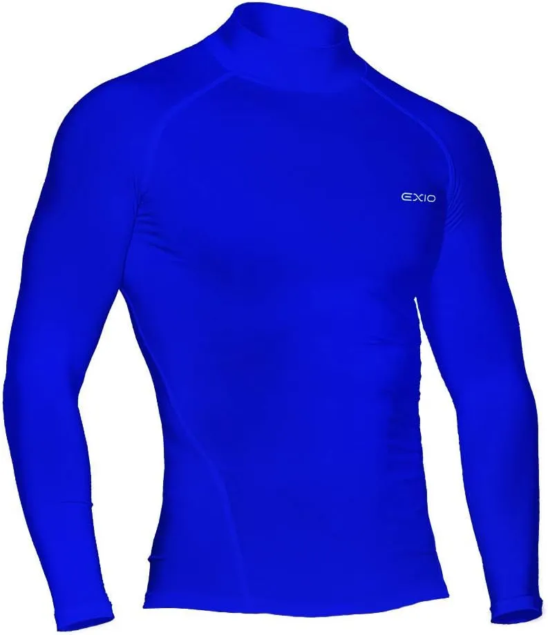 EXIO Mens Mock Compression Baselayer Top Cool Dry Long-Sleeve Shirt EX-T02