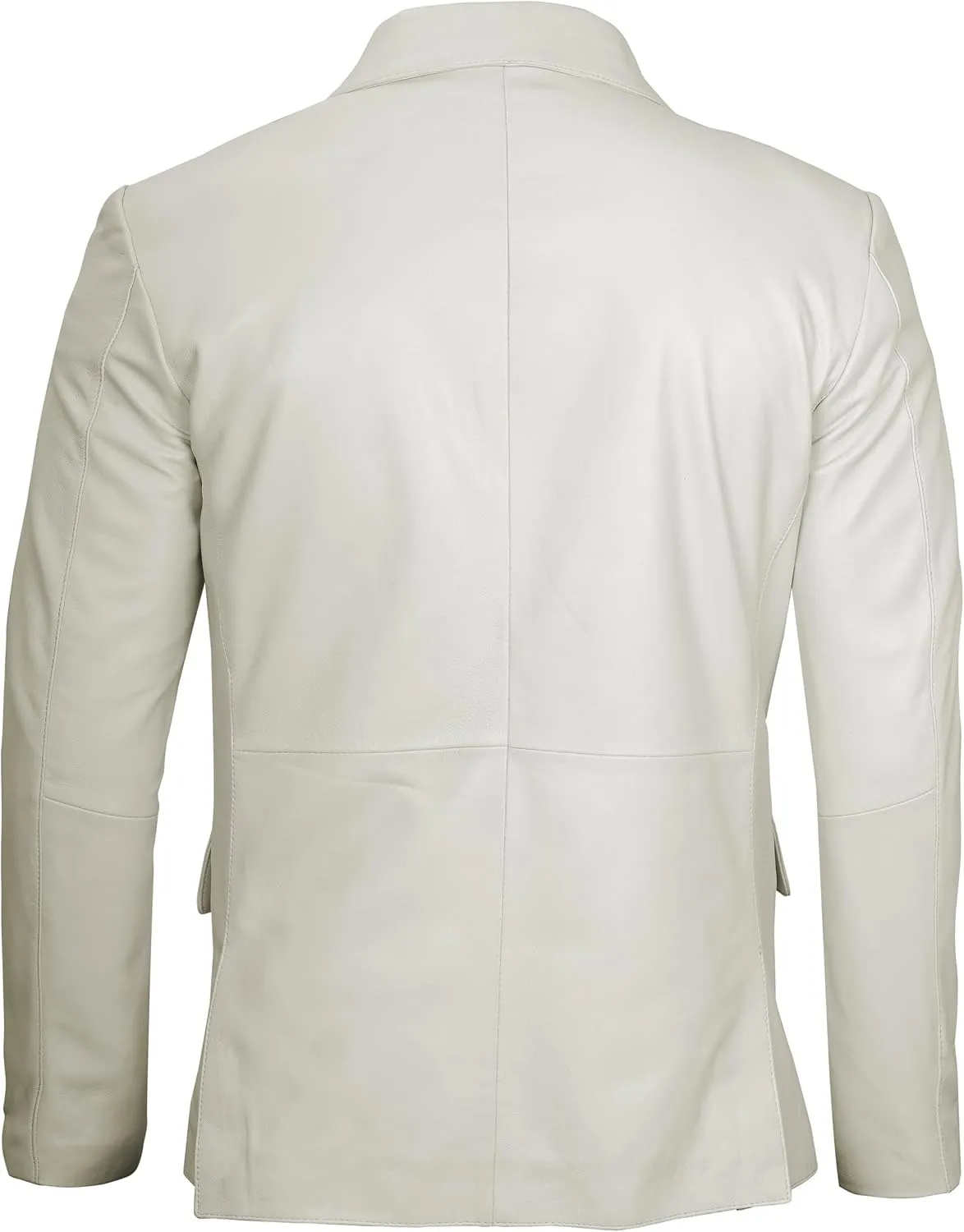 fjackets Leather Blazer for Men - Black & Brown Real Lambskin Casual Men's Leather Jacket Coats