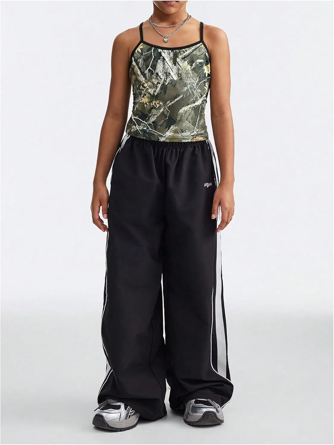 Floerns Girl's Camo Print Racer Back Sleeveless Kids Camisole Athletic Cami Tank Top