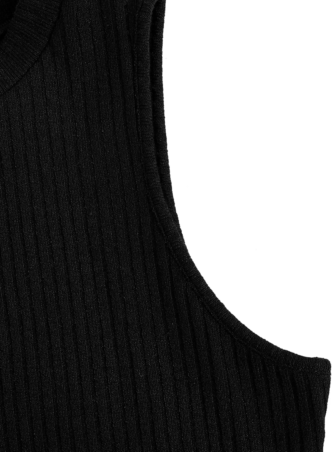 Floerns Women's 2 Piece Sleeveless Rib Knit Round Neck Camisole Tank Top