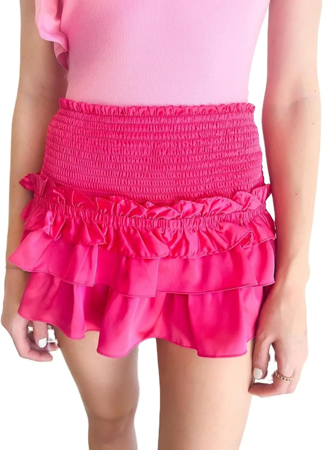 Flowy Shorts for Women Ruffle Skorts Mini Skirts High Waisted Teen Gilrs Tennis Skort Summer Shorts Active Workout