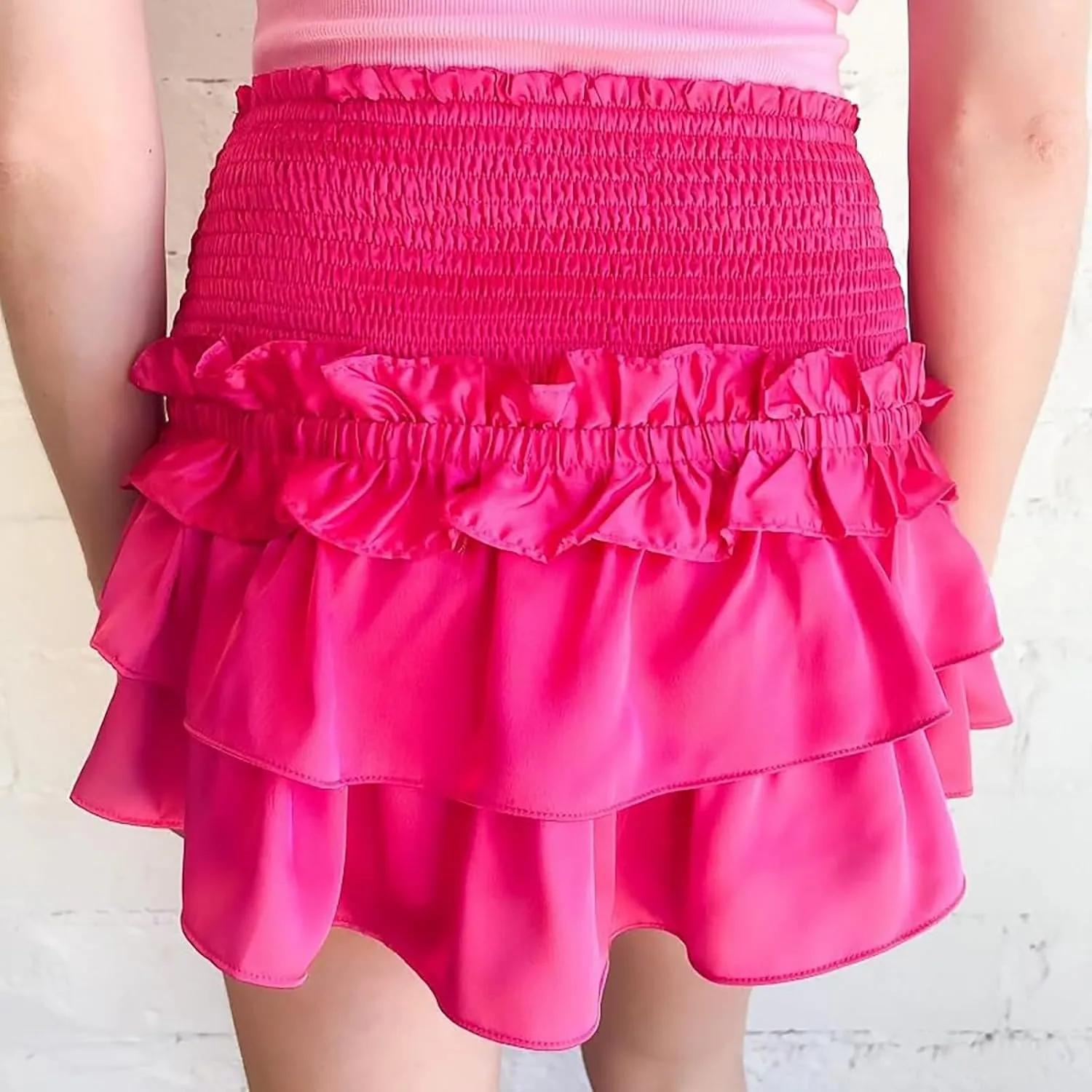 Flowy Shorts for Women Ruffle Skorts Mini Skirts High Waisted Teen Gilrs Tennis Skort Summer Shorts Active Workout