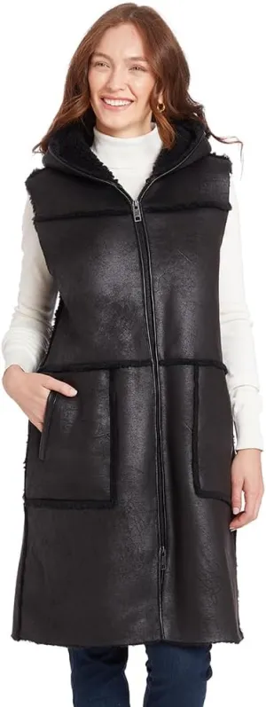 Frye Women's Long Faux Shearling Vest