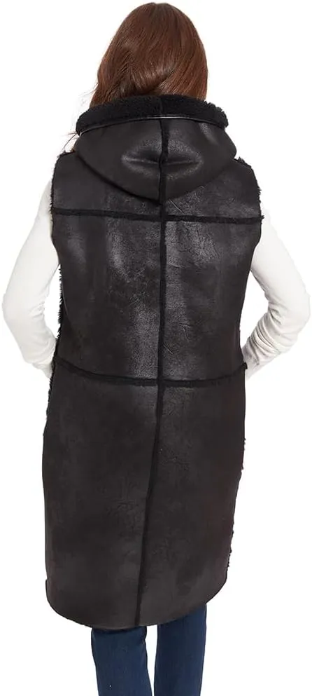 Frye Women's Long Faux Shearling Vest