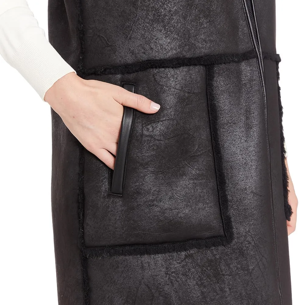 Frye Women's Long Faux Shearling Vest