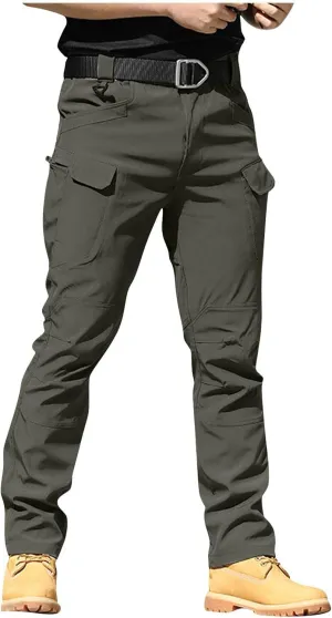 GOFULY Cargo Pants for Men Big and Tall Ripstop Stretch Pants Pockets Slim Fit Baggy Pants Y2K 2024 Trousers Straight Fit