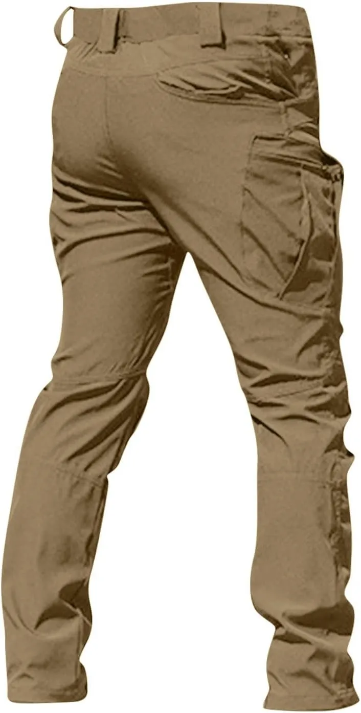 GOFULY Cargo Pants for Men Big and Tall Ripstop Stretch Pants Pockets Slim Fit Baggy Pants Y2K 2024 Trousers Straight Fit