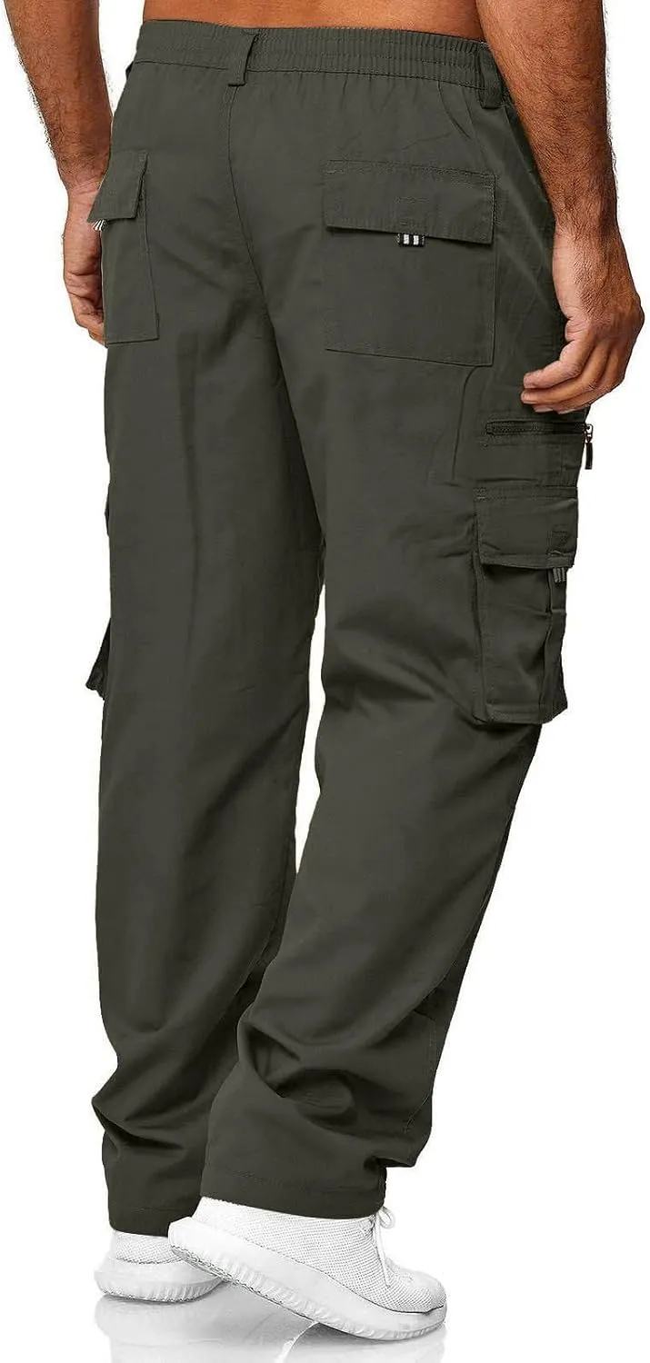 GOFULY Cargo Pants for Men Work Stretch Relaxed Fit Baggy Sweatpants with Pockets Pants Joggers Workout Pants Relaxed Fit