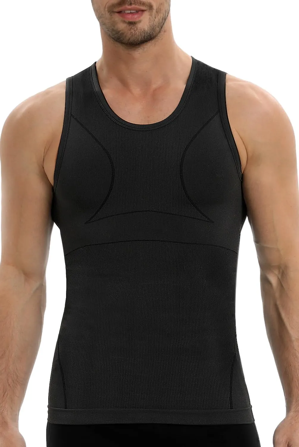 Gynecomastia Compression Shirt for Men, Slimming Tank Top Undershirts, Mens Body Shaper Vest