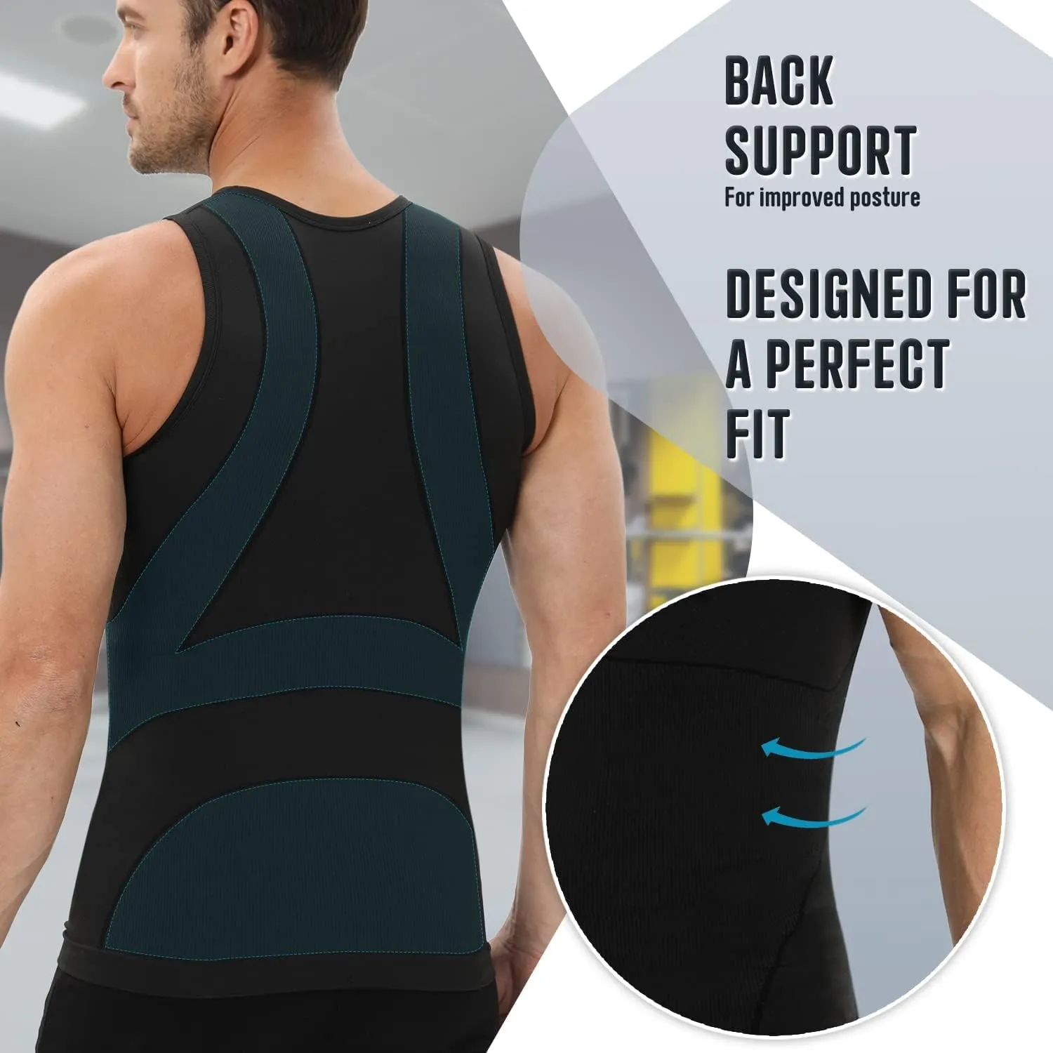 Gynecomastia Compression Shirt for Men, Slimming Tank Top Undershirts, Mens Body Shaper Vest
