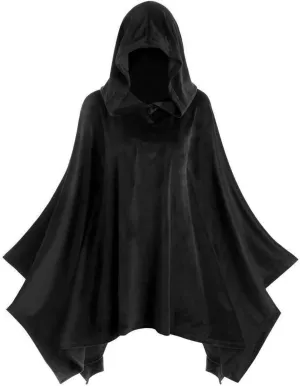 Halloween Hooded Cloak Horror Medieval Renaissance Cape Cosplay Dress Party Halloween Costume Short Cape For Men