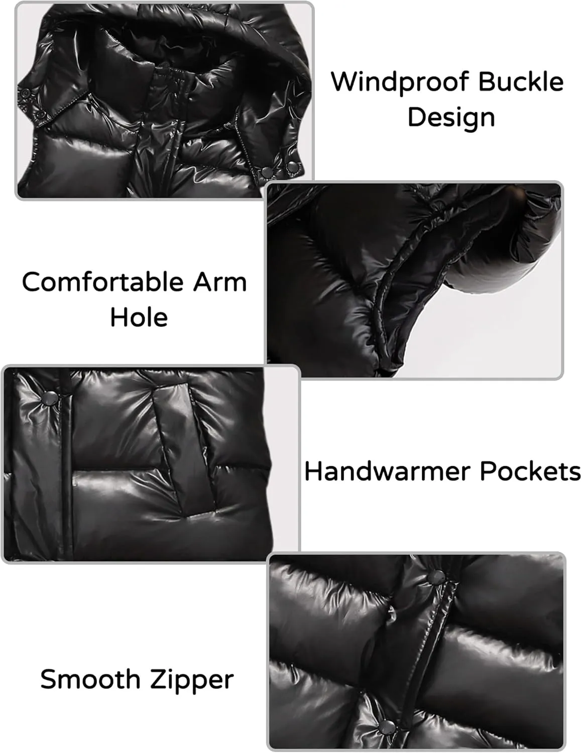 Happy Cherry Boys Girls Puffer Vest Winter Hooded Down Coats Sleeveless Zipper Padded Jackets Windproof Warm Thick Waistcoat